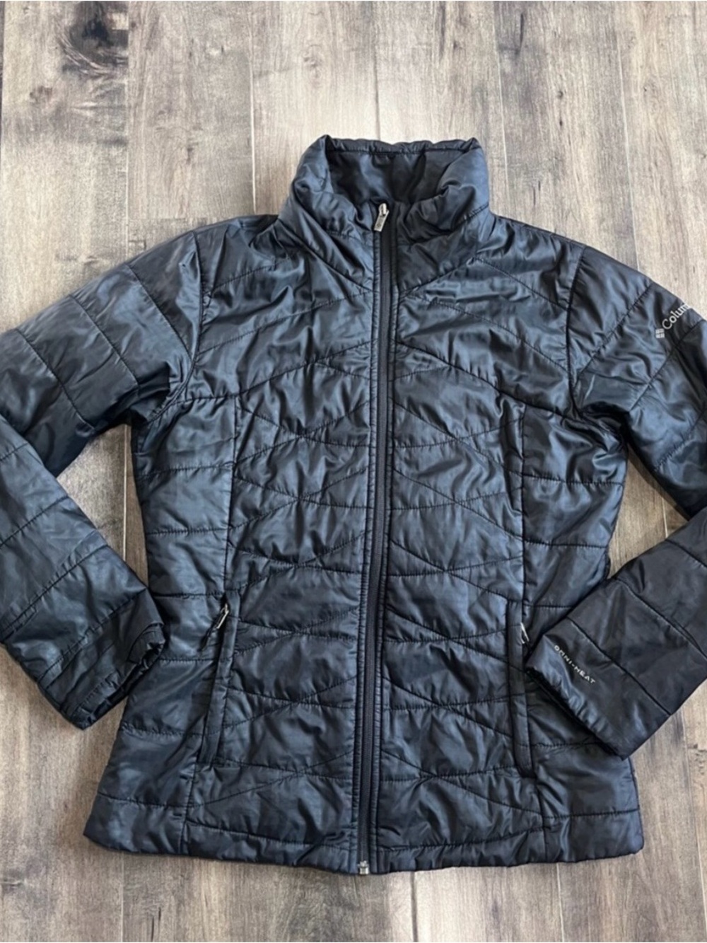 Columbia Jacket Womens Medium Black Quilted Omni Heat